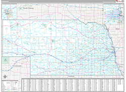 Nebraska Wall Map Premium Style 2026