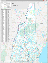 New Hampshire Wall Map Premium Style 2026