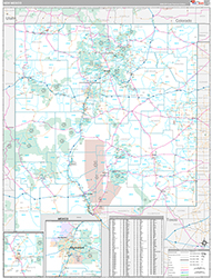 New Mexico Wall Map Premium Style 2026