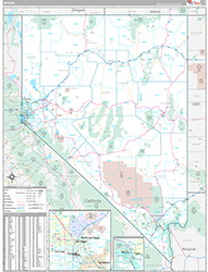 Nevada Wall Map Premium Style 2026