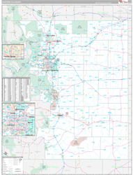 Colorado Eastern Wall Map Premium Style 2024