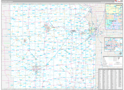 Kansas Eastern Wall Map Premium Style 2024
