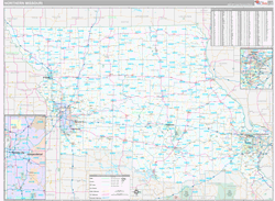 Missouri Northern Wall Map Premium Style 2025