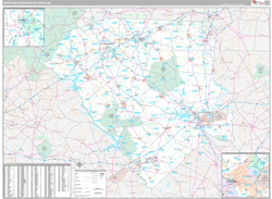 South Carolina North Western Wall Map Premium Style 2024