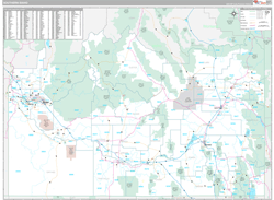 Idaho Southern Wall Map Premium Style 2024