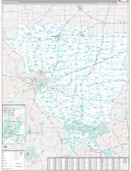 Illinois Southern Wall Map Premium Style 2024