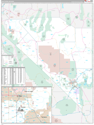 Nevada Southern Wall Map Premium Style 2023