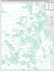 Colorado Western Wall Map Premium Style 2025