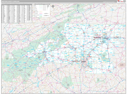 North Carolina Western Wall Map Premium Style 2024