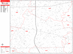 Annandale Wall Map Zip Code Red Line Style 2025