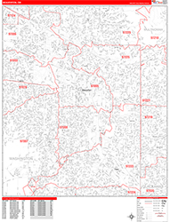Beaverton Wall Map Zip Code Red Line Style 2026