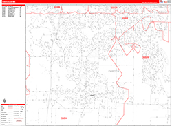 Lakeville Wall Map Zip Code Red Line Style 2026