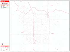 Lodi Wall Map Zip Code Red Line Style 2024