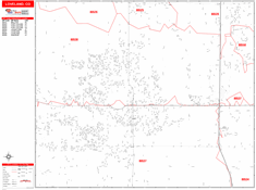 Loveland Wall Map Zip Code Red Line Style 2025