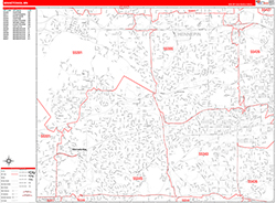 Minnetonka Wall Map Zip Code Red Line Style 2026