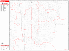 Sandy Wall Map Zip Code Red Line Style 2024