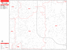Taylorsville Wall Map Zip Code Red Line Style 2024