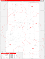 Aitkin Red Line<br>Wall Map