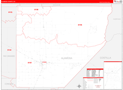 Alamosa Red Line<br>Wall Map