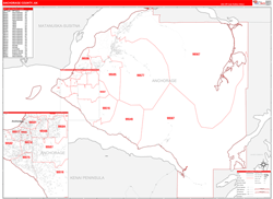 Anchorage Red Line<br>Wall Map
