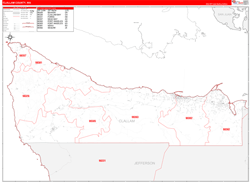 Clallam Red Line<br>Wall Map