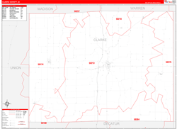 Clarke County, IA Zip Code Map