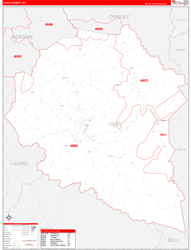 Clay County, KY Zip Code Map