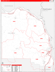 Columbia County, OR Zip Code Map