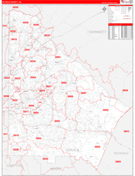 Dekalb Red Line<br>Wall Map