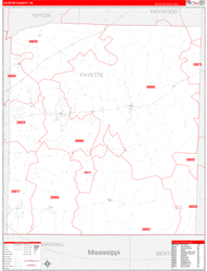 Fayette Red Line<br>Wall Map