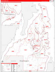 Kitsap Red Line<br>Wall Map