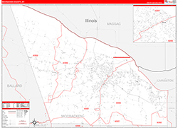 Mccracken Red Line<br>Wall Map