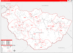 Mcdowell Red Line<br>Wall Map