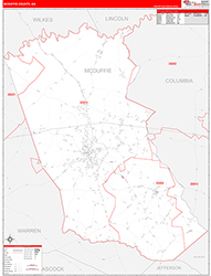 Mcduffie Red Line<br>Wall Map