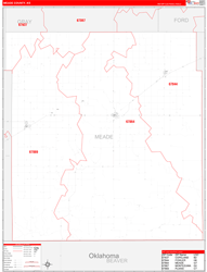 Meade Red Line<br>Wall Map