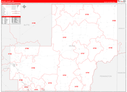 Meade County, SD Zip Code Map