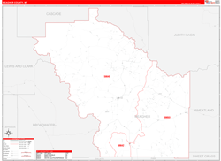 Meagher County, MT Zip Code Map