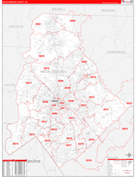 Mecklenburg Red Line<br>Wall Map