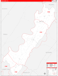 Meigs Red Line<br>Wall Map