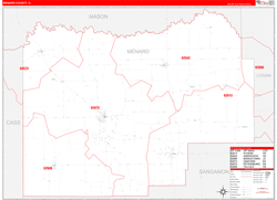 Menard County, IL Zip Code Map