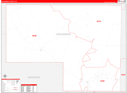 Menominee County, WI Zip Code Map