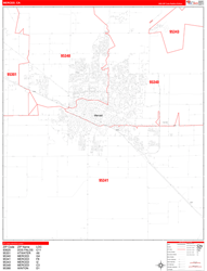 Merced Red Line<br>Wall Map