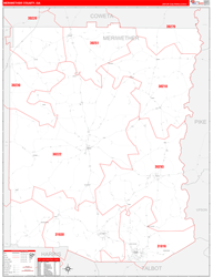 Meriwether County, GA Zip Code Map