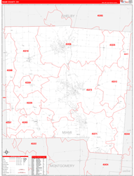 Miami County, OH Zip Code Map
