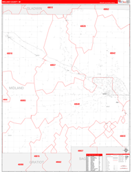 Midland County, MI Zip Code Map