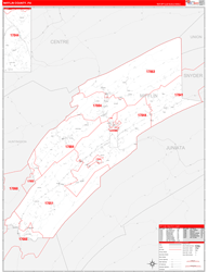 Mifflin Red Line<br>Wall Map