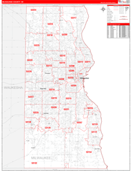 Milwaukee Red Line<br>Wall Map