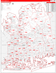 Nassau Red Line<br>Wall Map