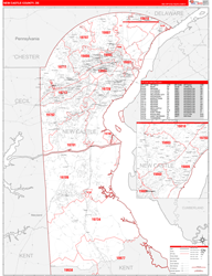 New Castle County Zip Code Map New Castle County, De Zip Code Maps - Color Cast