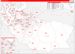Pierce Red Line<br>Wall Map